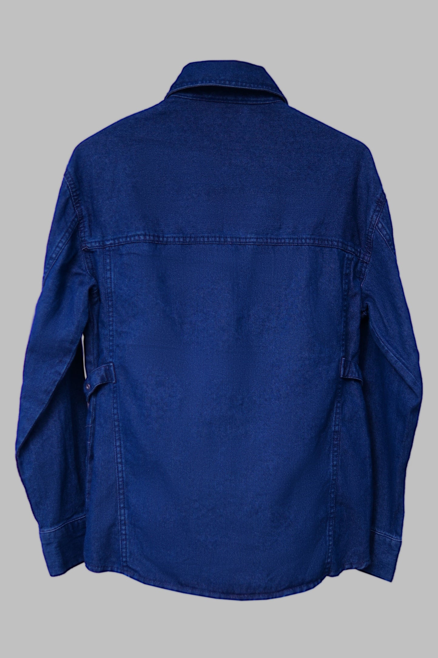 PW Denim Top With Stylish Belt - Blue