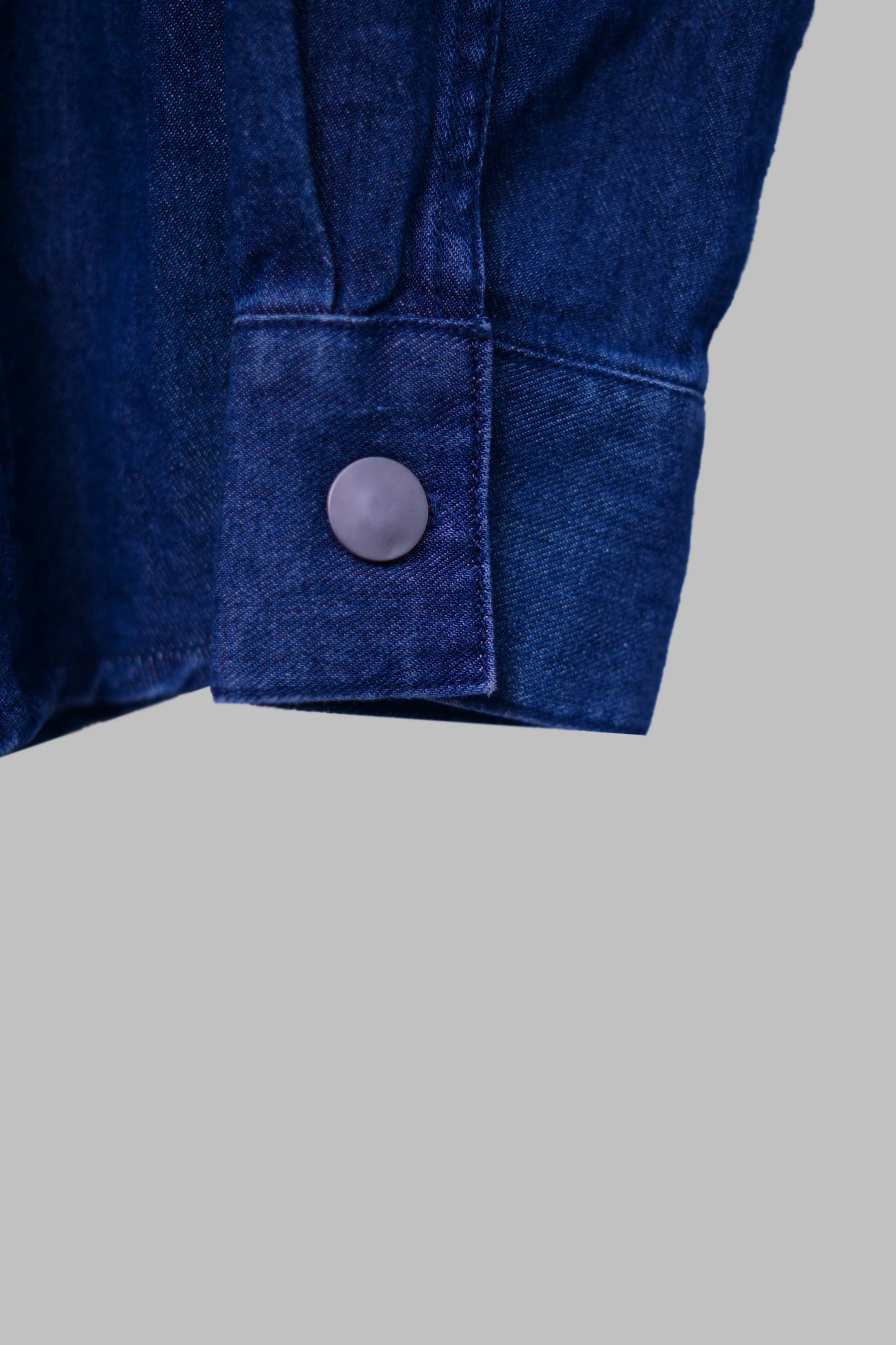 PW Denim Top With Stylish Belt - Blue