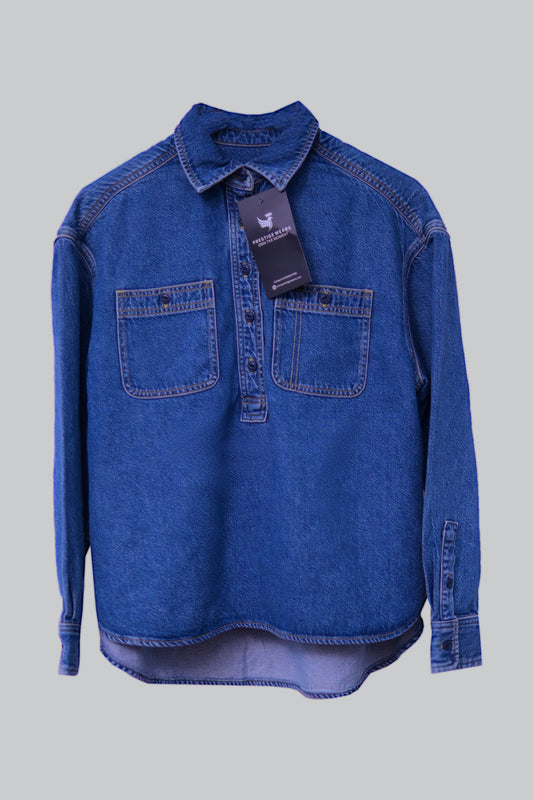 PW Denim Shirt Double Pocket - Blue