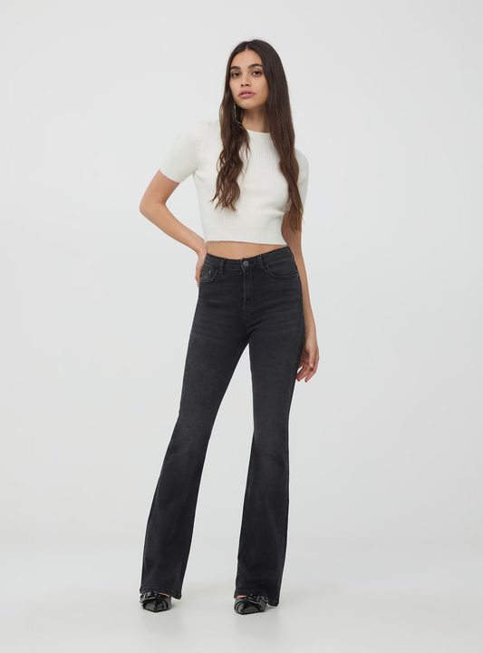 Flare Jeans Denim Black